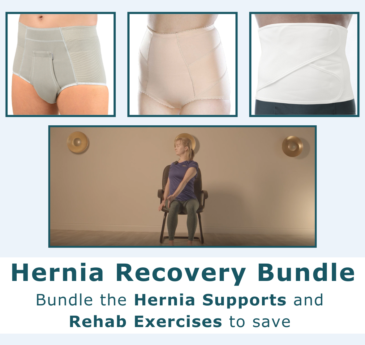 Hernia Recovery Bundle | Hernia Support Garment + 6-Month Exercise Video Access